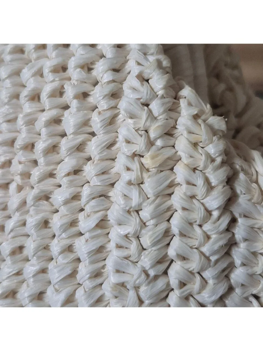 Vtg 60's Woven Raffia Ivory Straw Flower Purse Kiss Lock Closure Made In Japan
